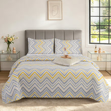 Load image into Gallery viewer, 3 Piece Luxury Quilted Bedspread &amp; Pillow Shams Set | Double King Throw Comforter Design 135