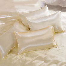 Load image into Gallery viewer, Luxury 10 Piece Satin Bedding Set – Complete Duvet Cover Set with Fitted Sheet, Pillowcases &amp; Accessories – Available in 4 Sizes