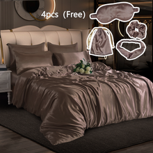 Load image into Gallery viewer, Luxury 10 Piece Satin Bedding Set – Complete Duvet Cover Set with Fitted Sheet, Pillowcases &amp; Accessories – Available in 4 Sizes