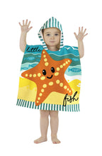 Load image into Gallery viewer, Kids Hooded Towel Poncho Beach Swimming Bath Boys Girls Mermaid Unicorn Butterfly 3+ Years