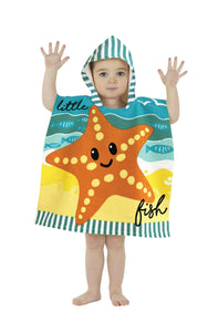 Kids Hooded Towel Poncho Beach Swimming Bath Boys Girls Mermaid Unicorn Butterfly 3+ Years