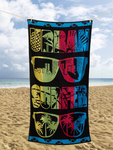 Jumbo Beach Towel Pool Towel 85 x 160 cm Chlorine Resistant