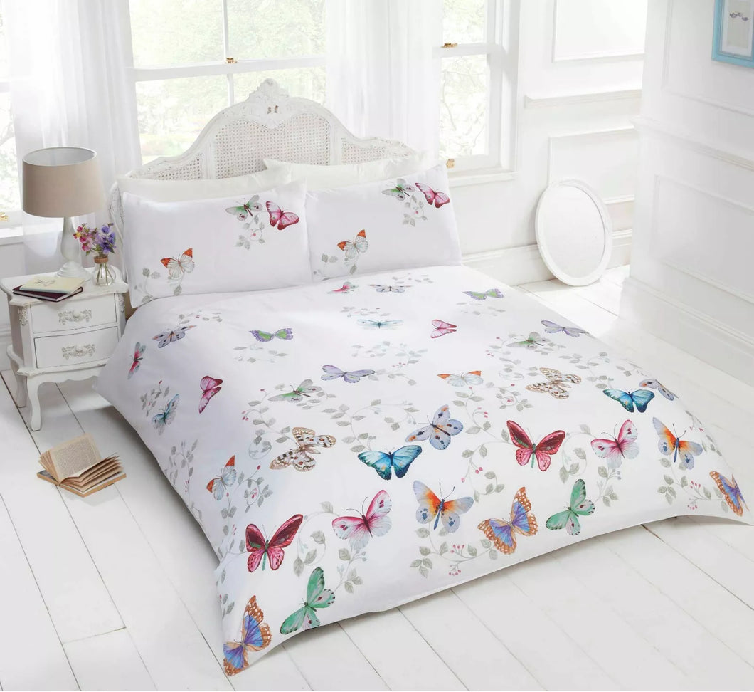 Butterfly Kids Children Bedding Single Double Duvet Quilt Cover Set