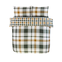 Load image into Gallery viewer, Braemer Check Microfiber Duvet Cover Bedding Set and Pillowcase Single Double King Quilt Cover