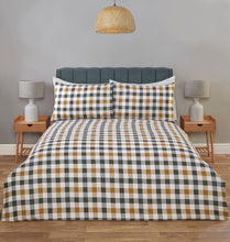 Load image into Gallery viewer, Braemer Check Microfiber Duvet Cover Bedding Set and Pillowcase Single Double King Quilt Cover