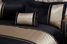 Load image into Gallery viewer, CAPRI Glamorous Black Velvet Duvet Set with Pillowcases - (All Sizes)