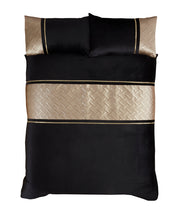 Load image into Gallery viewer, CAPRI Glamorous Black Velvet Duvet Set with Pillowcases - (All Sizes)