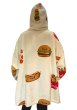 Load image into Gallery viewer, Fast Food Oversized Hoodie – Cozy Sherpa Wearable Winter Blanket for Adults &amp; Teens