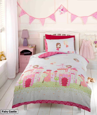 Fairy Castle Kids Children Bedding Duvet Quilt Cover Set