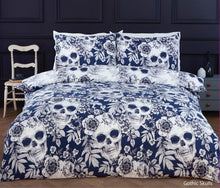 Load image into Gallery viewer, Gothic Skulls Microfiber Duvet Cover Bedding Set and Pillowcase Single Double King Quilt Cover