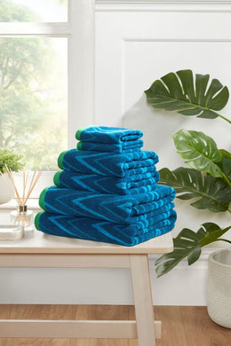 Premium Chevron Weave 100% Cotton Face, Hand, Bath Towels & Bath Sheets – Available in Packs of 2, 4, 10 & 6-Piece Set