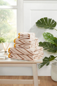 Premium Chevron Weave 100% Cotton Face, Hand, Bath Towels & Bath Sheets – Available in Packs of 2, 4, 10 & 6-Piece Set