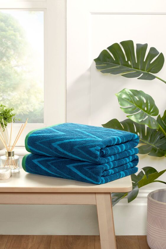 Premium Chevron Weave 100% Cotton Face, Hand, Bath Towels & Bath Sheets – Available in Packs of 2, 4, 10 & 6-Piece Set
