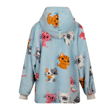 Load image into Gallery viewer, Cat Print Oversized Hoodie – Soft &amp; Comfortable Winter Hoodie