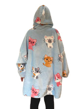 Load image into Gallery viewer, Cat Print Oversized Hoodie – Soft &amp; Comfortable Winter Hoodie