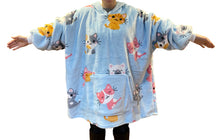 Load image into Gallery viewer, Cat Print Oversized Hoodie – Soft &amp; Comfortable Winter Hoodie