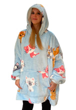 Load image into Gallery viewer, Cat Print Oversized Hoodie – Soft &amp; Comfortable Winter Hoodie
