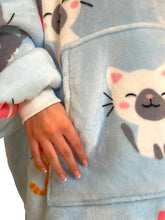 Load image into Gallery viewer, Cat Print Oversized Hoodie – Soft &amp; Comfortable Winter Hoodie