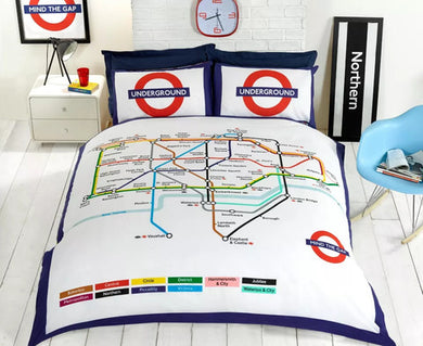 London Underground Kids Bedding Duvet Quilt Cover Set