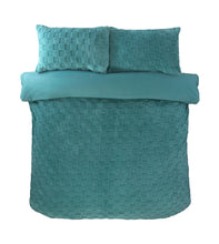 Load image into Gallery viewer, Luxury Check Teddy Fleece Duvet Cover Set – Plush, Cozy &amp; Modern Bedding