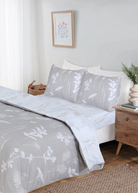 Silhouette Printed Microfiber 4PCS Bedding Set – Duvet Cover, Fitted Sheet & Pillowcases