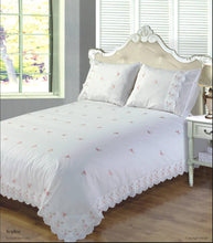 Load image into Gallery viewer, Sophie Duvet Cover Set – Embroidered Elegance with Lace Detailing (All Sizes)