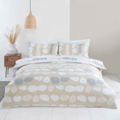 Truro Natural Microfiber Duvet Cover Bedding Set and Pillowcase Single Double King Quilt Cover
