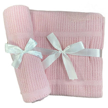Load image into Gallery viewer, Baby Cellular Blanket 100% Cotton – 60x90cm - Crib, Cot, Pram, Moses Basket