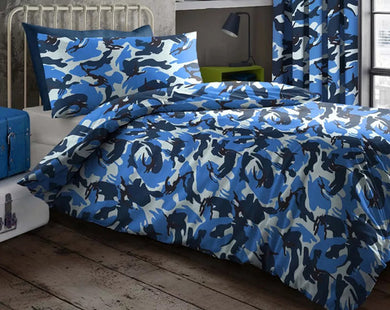 Camouflage Kids Children Bedding Single Double Duvet Quilt Cover Set