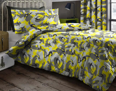 Camouflage Kids Children Bedding Single Double Duvet Quilt Cover Set