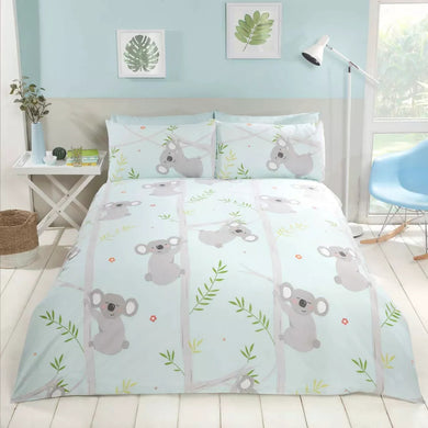 Koala Fun Kids Bedding Single Double Duvet Quilt Cover Set