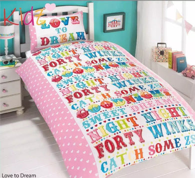 Love to Dream Kids Bedding Duvet Quilt Cover Set