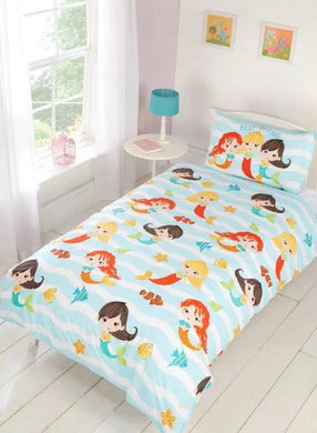 Mermaid Friends Kids Bedding Duvet Quilt Cover Set