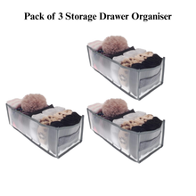 Load image into Gallery viewer, Premium 3-Pack Foldable Drawer Organisers – 7-Section Storage Boxes for Accessories