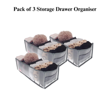 Load image into Gallery viewer, Premium 3-Pack Foldable Drawer Organisers – 7-Section Storage Boxes for Accessories