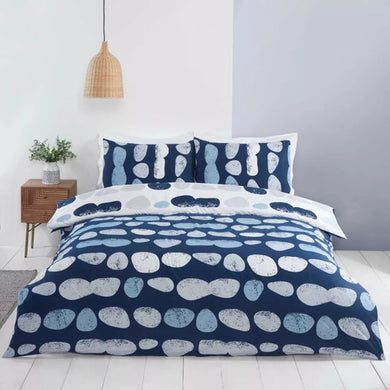 Microfiber Duvet Cover Bedding Set and Pillowcase Single Double King Quilt Cover - Truro Blue