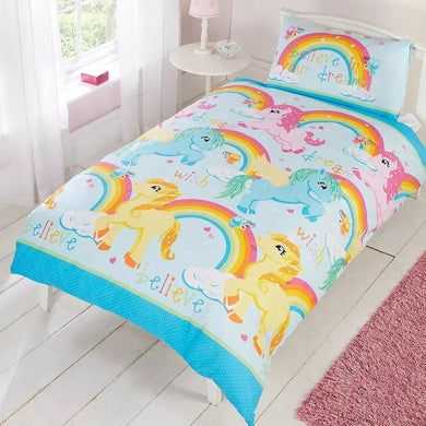 Unicorns Kids Bedding Duvet Quilt Cover Set