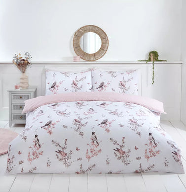 Microfiber Duvet Cover Bedding Set and Pillowcase Single Double King Quilt Cover - Vintage Toile Blush