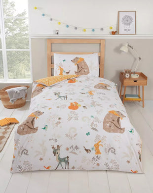 Woodland Friends Kids Bedding Duvet Quilt Cover Set