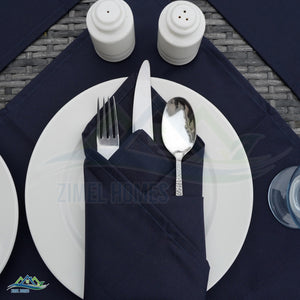12 Pack Napkins Table Linen Dinner Cloth Poly Cotton Hotel Wedding 45 cm x 45 cm