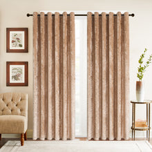 Load image into Gallery viewer, Luxury Crushed Velvet Curtains Fully Lined Eyelet Ring Top Ready Made
