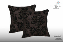 Load image into Gallery viewer, LUXURY ENGLISH DAMASK FLOCK CUSHION COVERS SOFA DECORATION 17&quot;X17&quot;