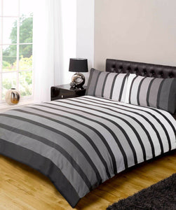 Soho Stripe Duvet Set Quilt Duvet Cover Pillow Cases Bed Linen Set