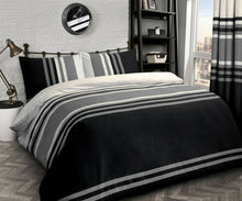 Load image into Gallery viewer, Soho Stripe Duvet Set Quilt Duvet Cover Pillow Cases Bed Linen Set