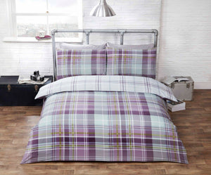 Hamilton Tartan Check Duvet Cover Set Pillow Cases Quilt Cover Bedding Set