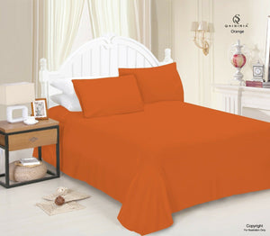 Luxury Polycotton Dyed Plain Flat Sheet Single Double King