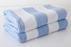 Luxury Soft Beach Towel Pool Towel 100% Cotton Velour Striped Chlorine Resistant