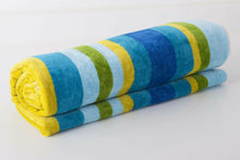 Load image into Gallery viewer, Luxury Soft Beach Towel Pool Towel 100% Cotton Velour Striped Chlorine Resistant
