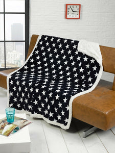 Luxury Sherpa Faux Fur Throw Fleece Blanket Sofa Bed Union Jack Skyline Animals
