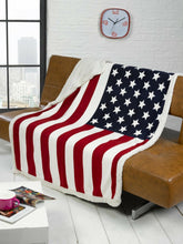 Load image into Gallery viewer, Luxury Sherpa Faux Fur Throw Fleece Blanket Sofa Bed Union Jack Skyline Animals